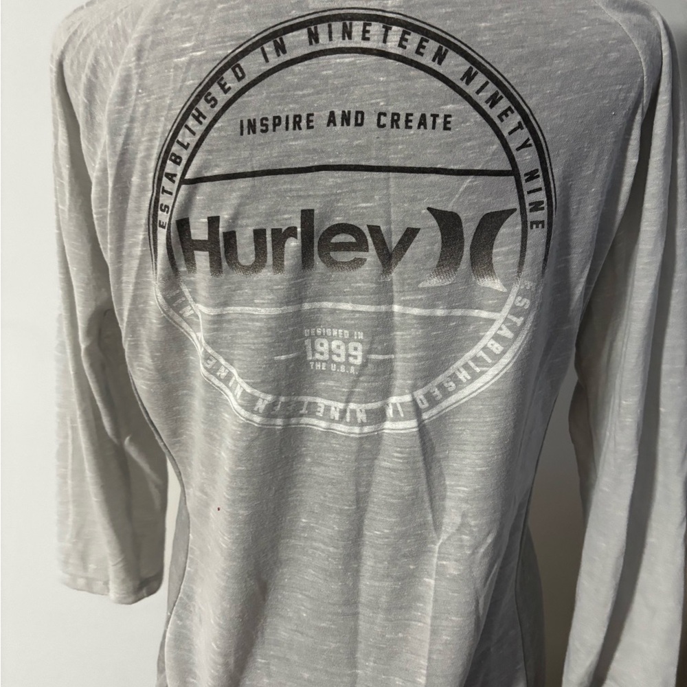 Hurley Gray Graphic Long Sleeve Shirt